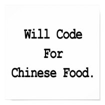 will code for chinese food posters by geekme will code for chinese food posters