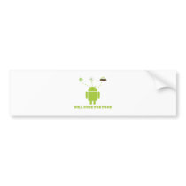 Will Code For Food (Android Software Developer) Bumper Stickers