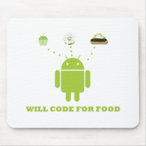 Will Code For Food (Android Software Developer) Mousepad