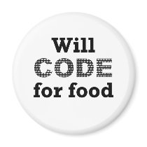 Will Code For Food Magnet