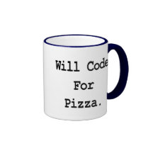 will code for pizza mug