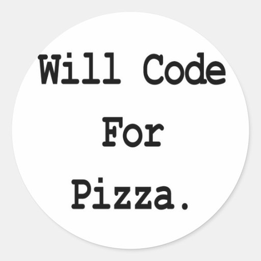 will code for pizza sticker