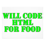 Will Code HTML For Food Personalized Announcements