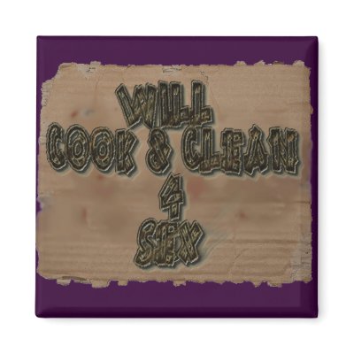 Will Cook & Clean 4 Sex Magnets by aandjdesigns