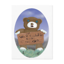 Will Cuddle For Cocoa bear postcards by jcrabb_digital Will Cuddle For Cocoa bear postcards