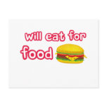 Will eat for food. post cards
