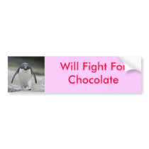 Will Fight For Chocolate bumper stickers