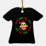 Will Flirt For Gifts - Santa Chick Christmas Ornaments