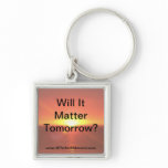 Will It Matter Tomorrow? Premium Square Keychain