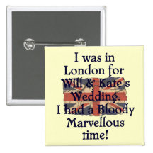 Will & Kate's Wedding Pinback Buttons