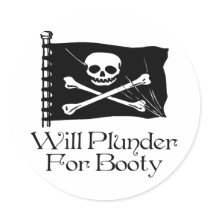 Will Plunder Round Sticker