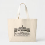 Will Rogers Quote on Death and Taxes Canvas Bags