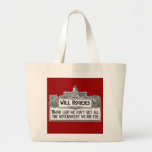 Will Rogers Quote on Government Efficiency Canvas Bag