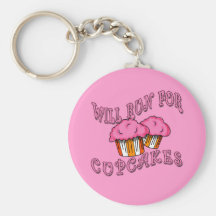WILL RUN FOR CUPCAKES Running Tees & Gear Key Chain