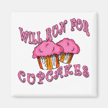 WILL RUN FOR CUPCAKES Running Tees & Gear Magnets