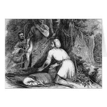 Will Scarlet Kills a Buck Greeting Cards