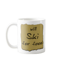 Will Ski For Food mugs