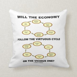 Will The Economy Follow The Virtuous Cycle Vicious Throw Pillow