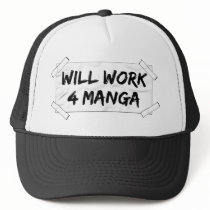 will work 4 manga hats by danime4 will work 4 manga hats