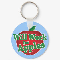 Will Work For Apples keychains