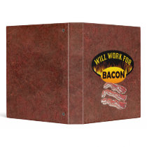 "Will Work for Bacon" binders by cowboyannie "Will Work for Bacon" binders
