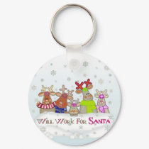Will Work For Santa Key Chain keychains