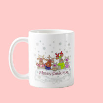 Will Work For Santa Merry Christmas Coffee Mug mugs