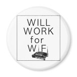 Will Work for WiFi Refrigerator Magnets