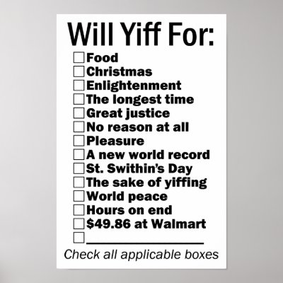 WILL YIFF FOR poster by Cubist