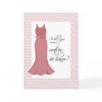 Will You Be Matron of Honor, Pink, Polka Dots Card