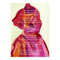 "Will You Be My Bridesmaid" Autumn Wedding Poster posters