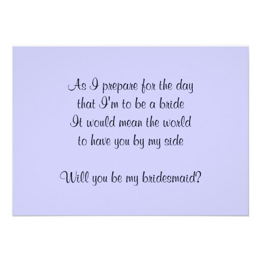 Will you be my Bridesmaid Bouquet Invitation