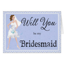 Will You Be My Bridesmaid Bridal Accessory Greeting Card