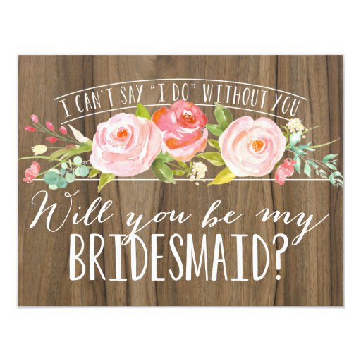 Will You Be My Bridesmaid | Bridesmaid Card | Zazzle