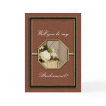 Will you be my bridesmaid Brown Golds cards