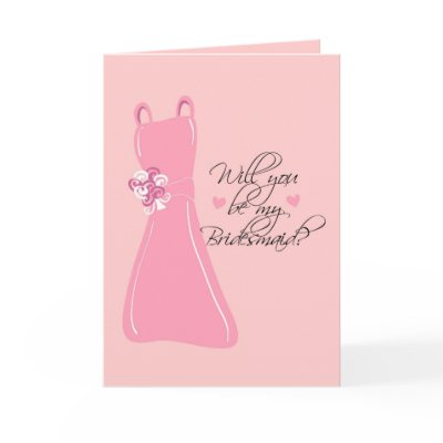 ""Will you be my Bridesmaid?"" Note Card