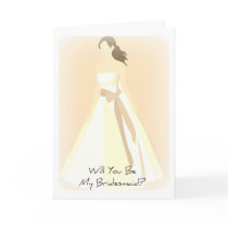 Will you be my bridesmaid card