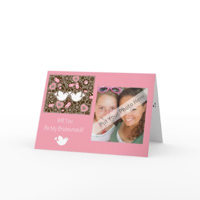 Will You Be My Bridesmaid Card Love Birds
