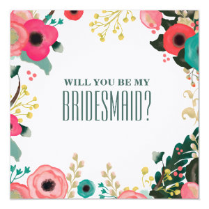 Will you be my Bridesmaid? Custom Invitation Cards