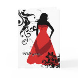 will you be my bridesmaid? : flowered silhouette : cards