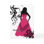 will you be my bridesmaid? : flowered silhouette : cards