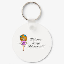 Will You Be My Bridesmaid (Girl) keychains by CelebrationZazzle Will You Be My Bridesmaid (Girl) keychains
