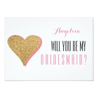 Will You Be My Bridesmaid Invitation