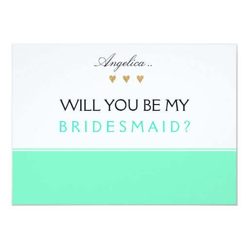 Will You Be My Bridesmaid Invitation