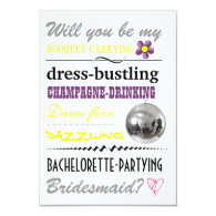 dress-bustling champagne drinking dance floor dazzling bachelorette partying bridesmaid request