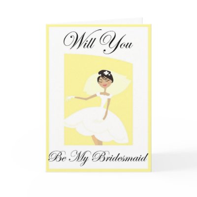 Will You Be My Bridesmaid Invitation Card