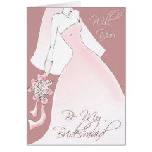 Will You Be My Bridesmaid Invitation Card