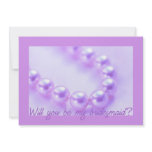 will you be my bridesmaid lila pearls custom invites