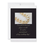 will you be my bridesmaid - pearls on black custom invites