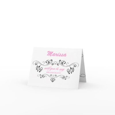 Will you be my BRIDESMAID? Personalized card